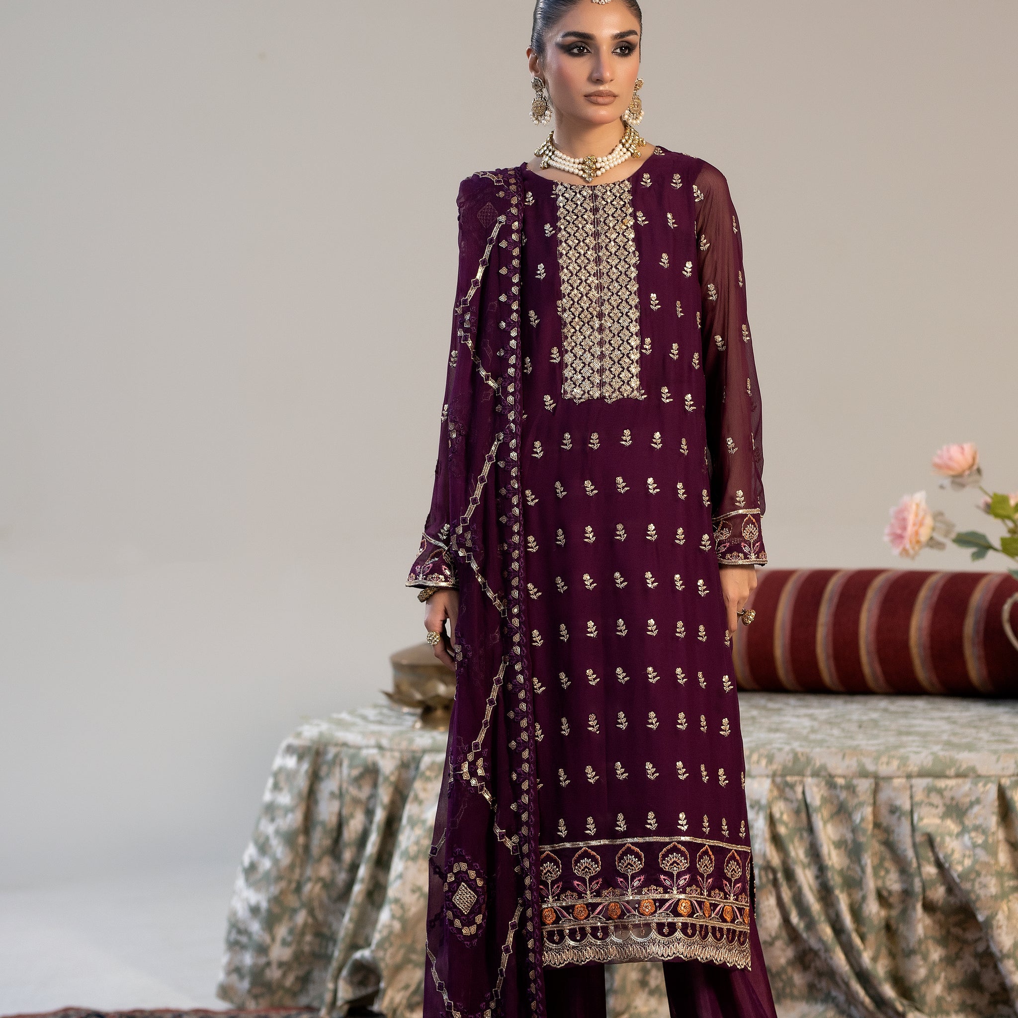 RG-03 EMBROIDERED CHIFFON 3 PCS