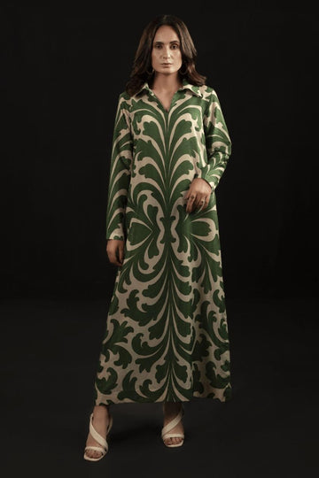 SILK PRINTED DRESS