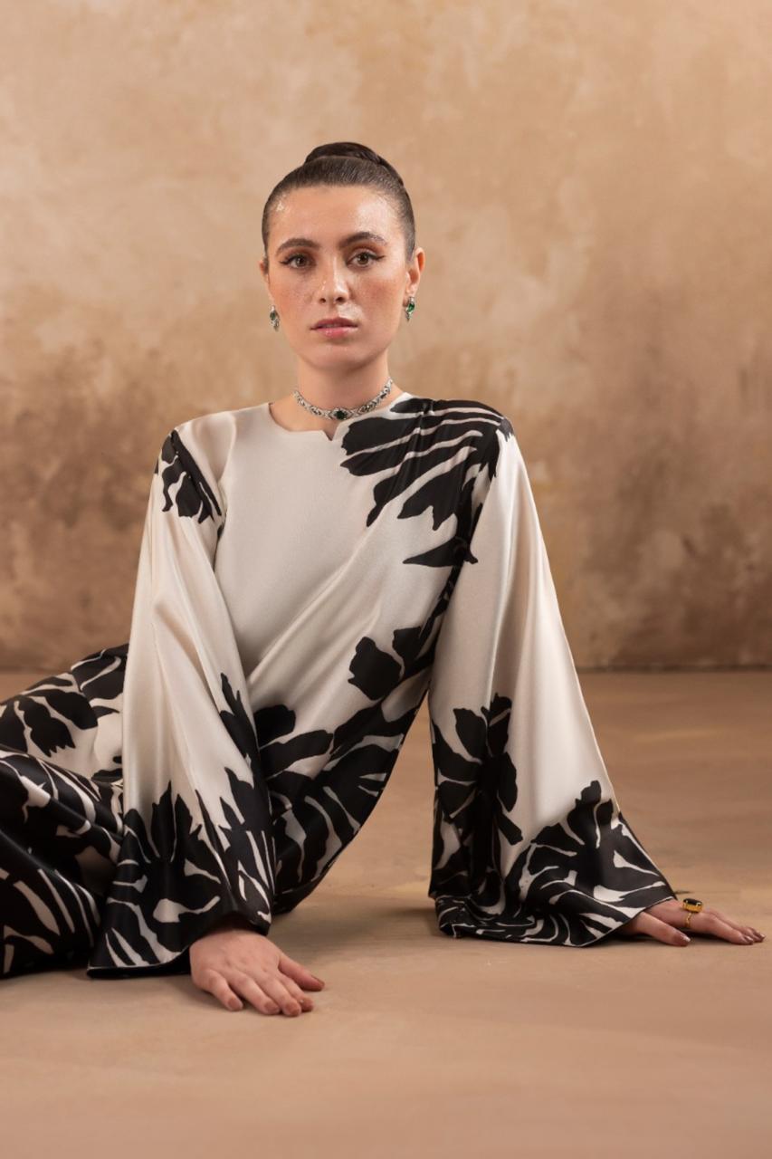 SILK PRINTED KAFTAN