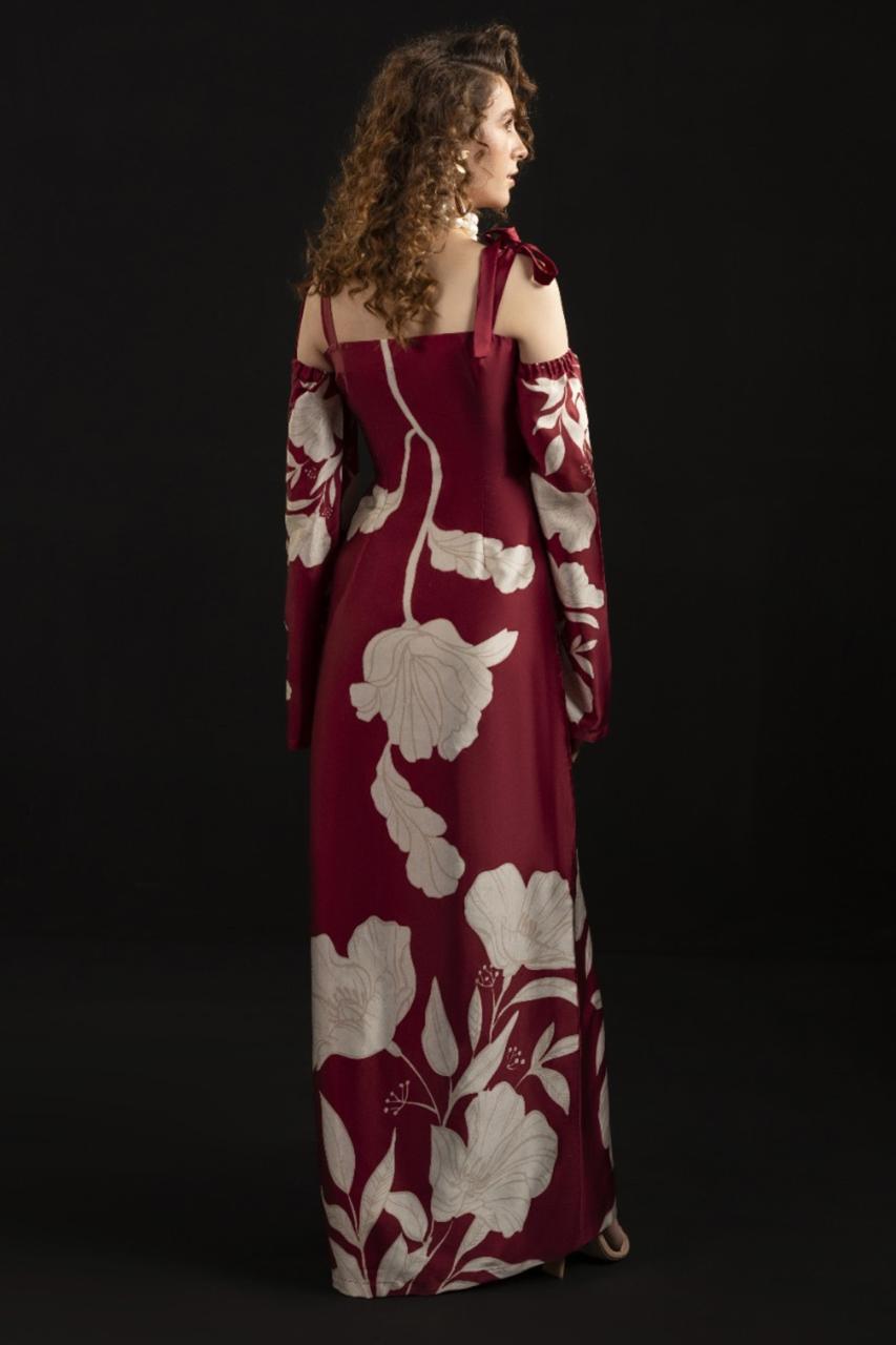 SILK PRINTED DRESS