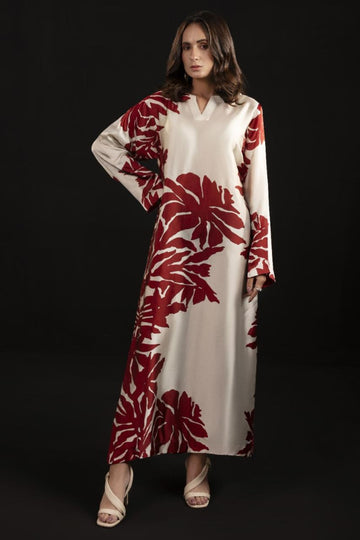PRINTED SILK KAFTAN