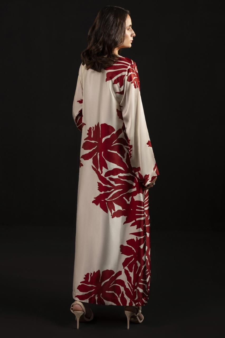PRINTED SILK KAFTAN