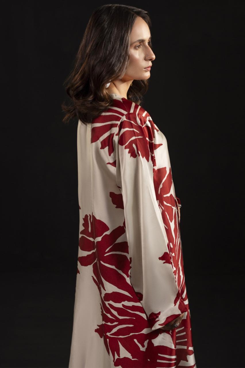 PRINTED SILK KAFTAN