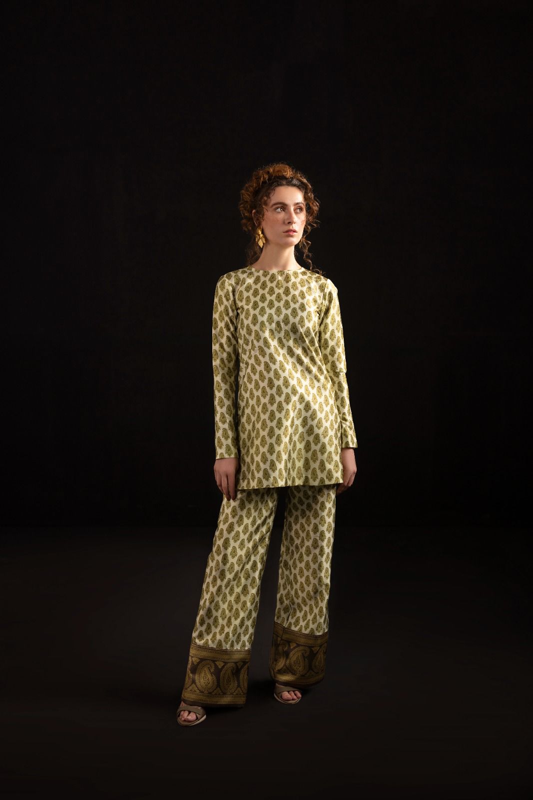 2 PIECE PRINTED SILK CO-ORD SET