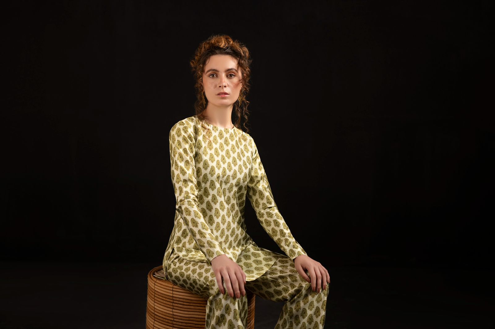 2 PIECE PRINTED SILK CO-ORD SET