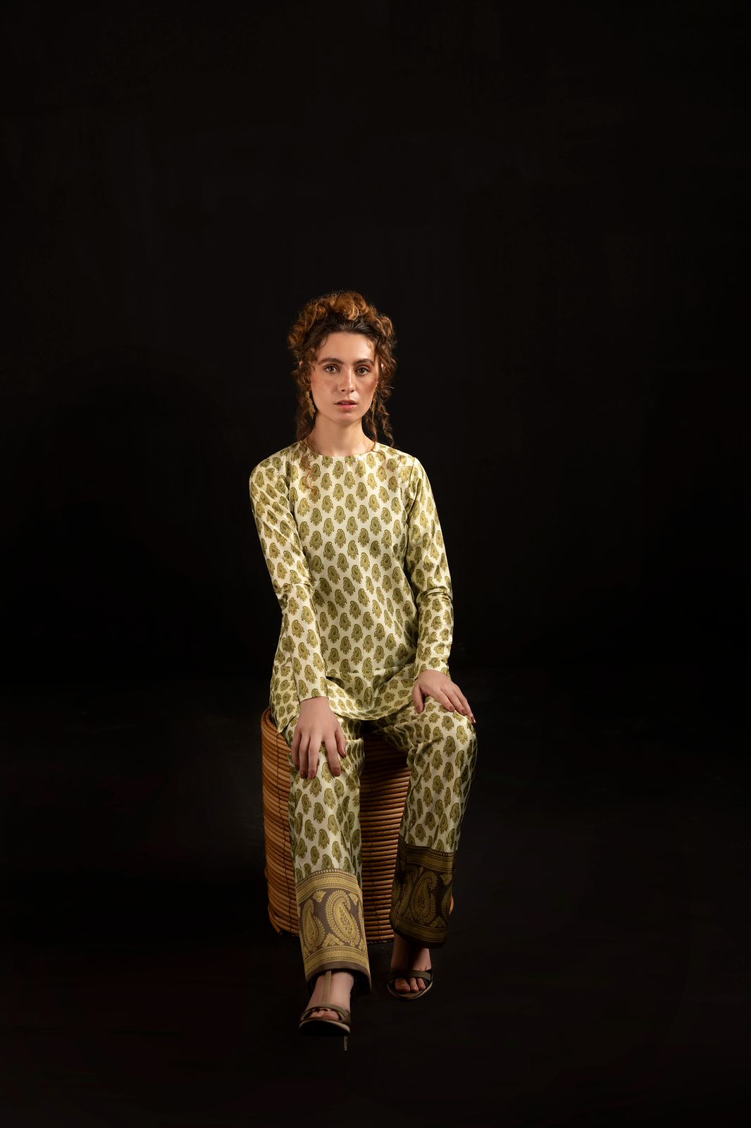 2 PIECE PRINTED SILK CO-ORD SET